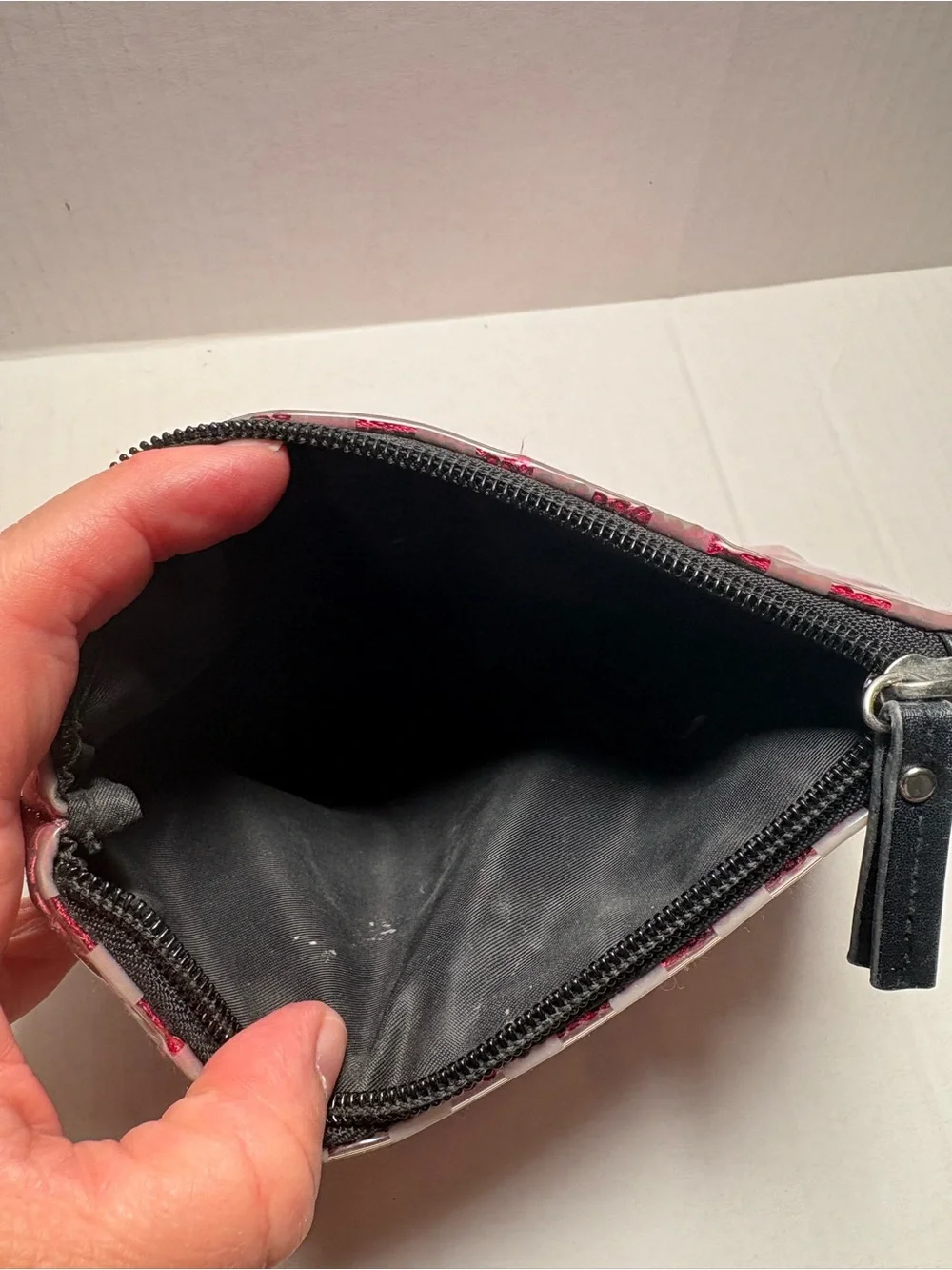 Victoria's Secret Pink Sequin Glitter Stripe Cosmetic Pouch